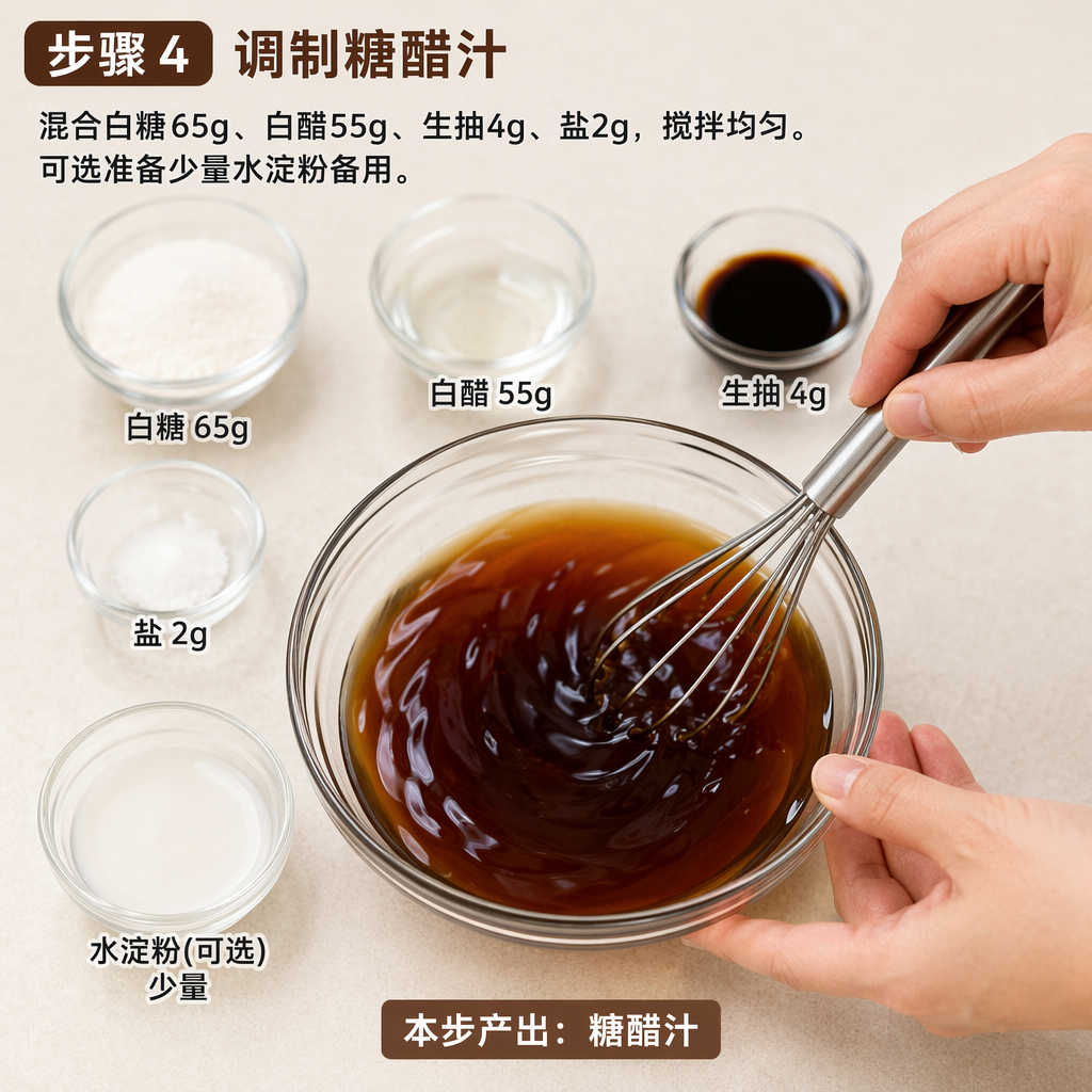 Step 4: Make the sweet & sour sauce