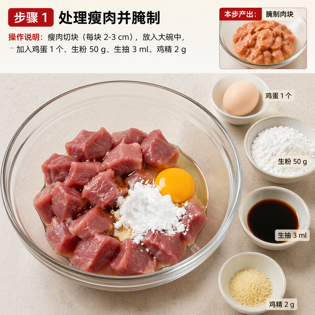 Step 1: Prepare and Marinate the Lean Pork