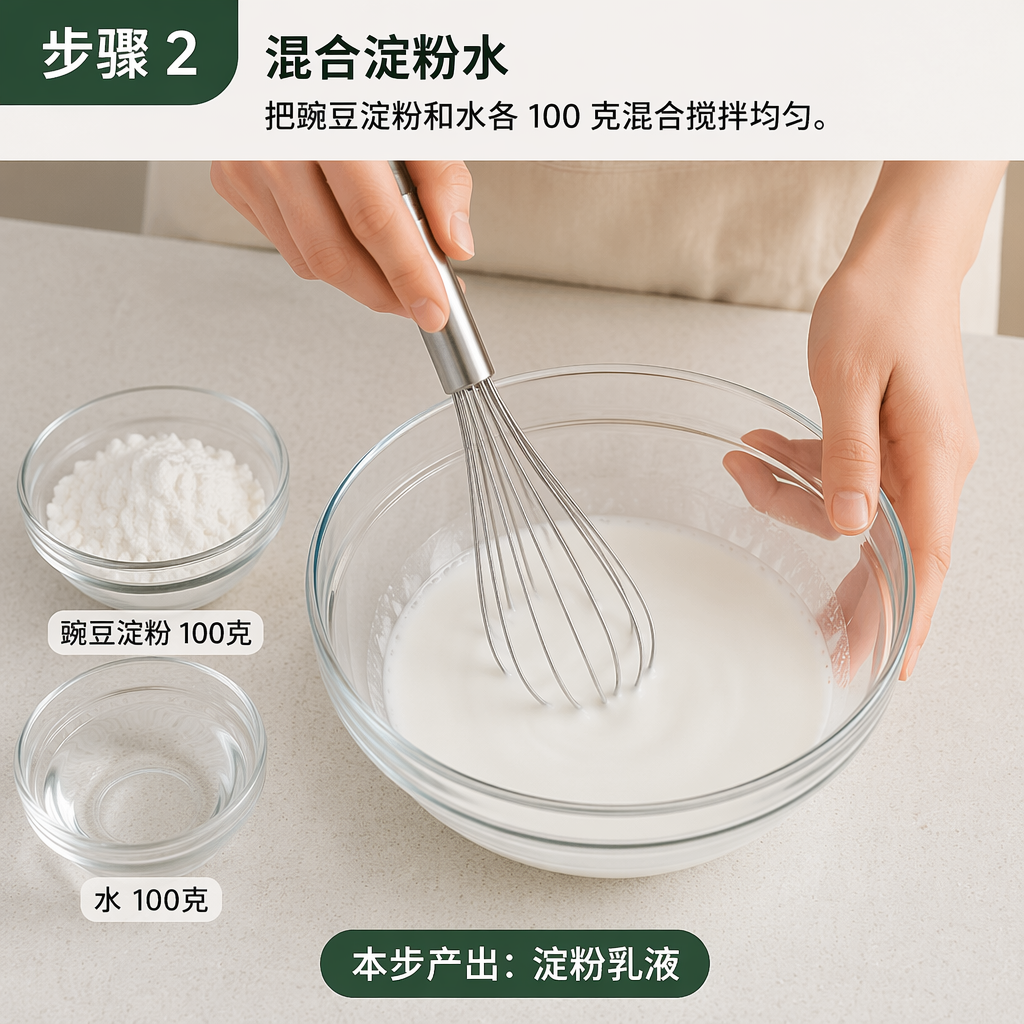 Step 2: Mix Starch Water
