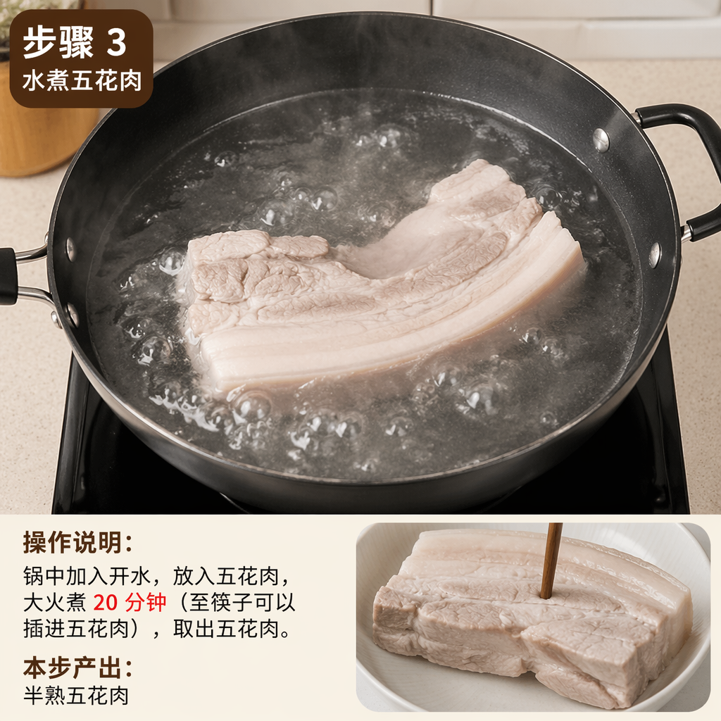 Step 3: Boil the Pork Belly