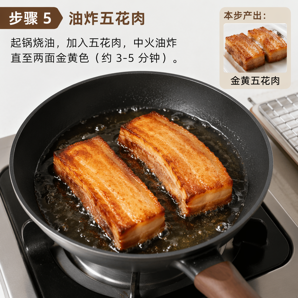 Step 5: Deep-Fry the Pork Belly