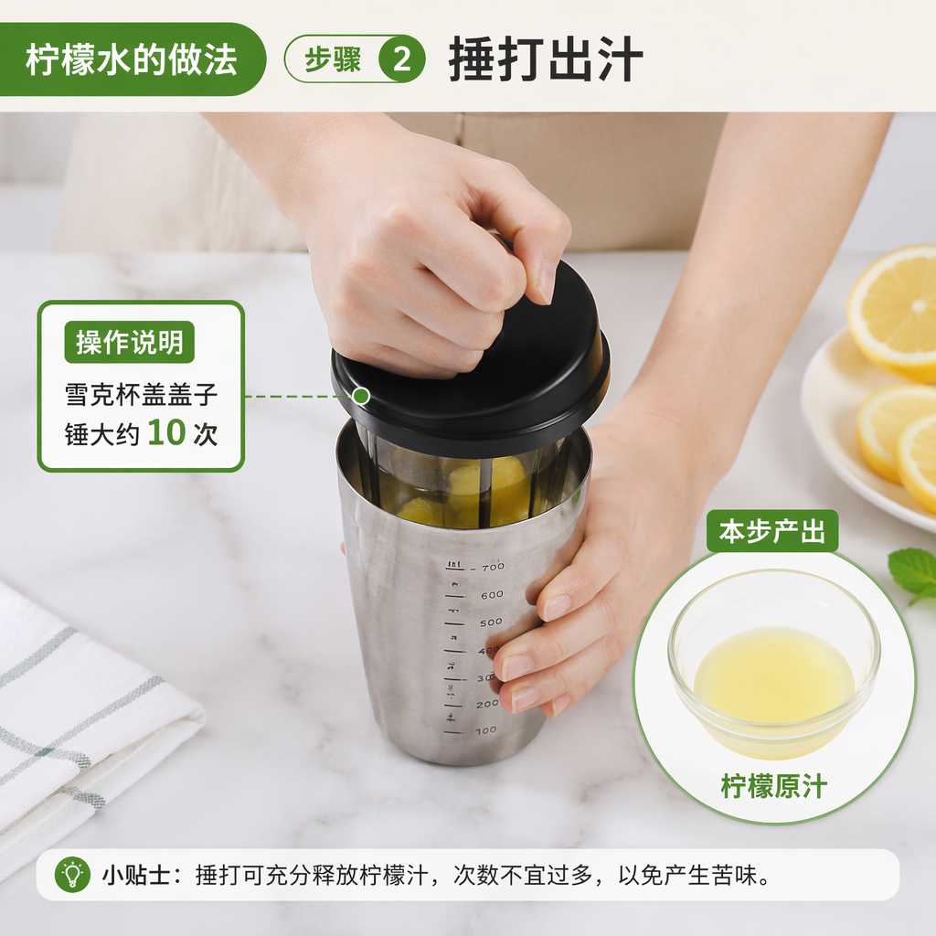 Step 2: Muddle to release the juice