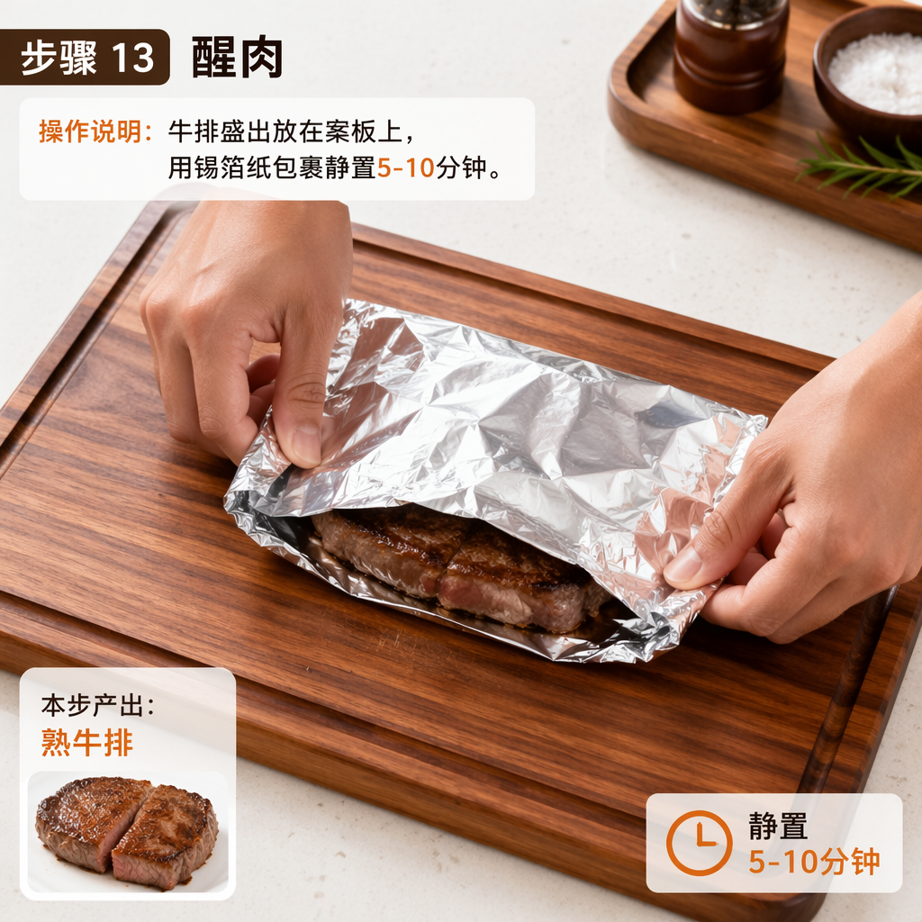 Step 13: Rest the Steak