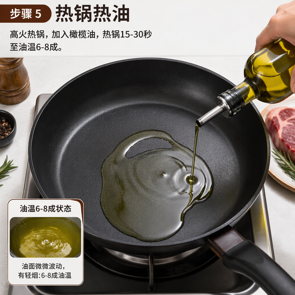 Step 5: Heat the Pan and Oil
