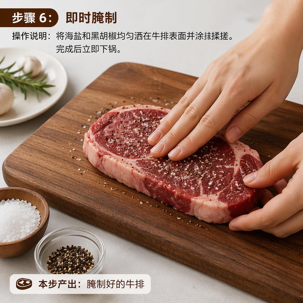 Step 6: Season Just Before Cooking