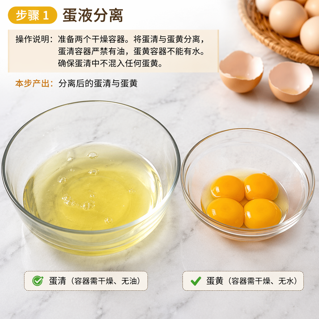 Step 1: Separate the Egg Whites and Yolks