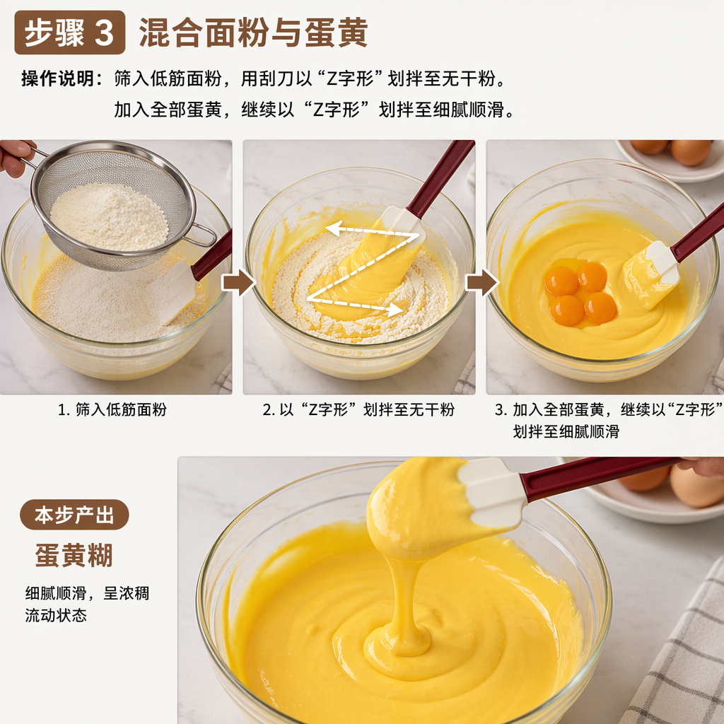 Step 3: Mix the Flour and Yolks