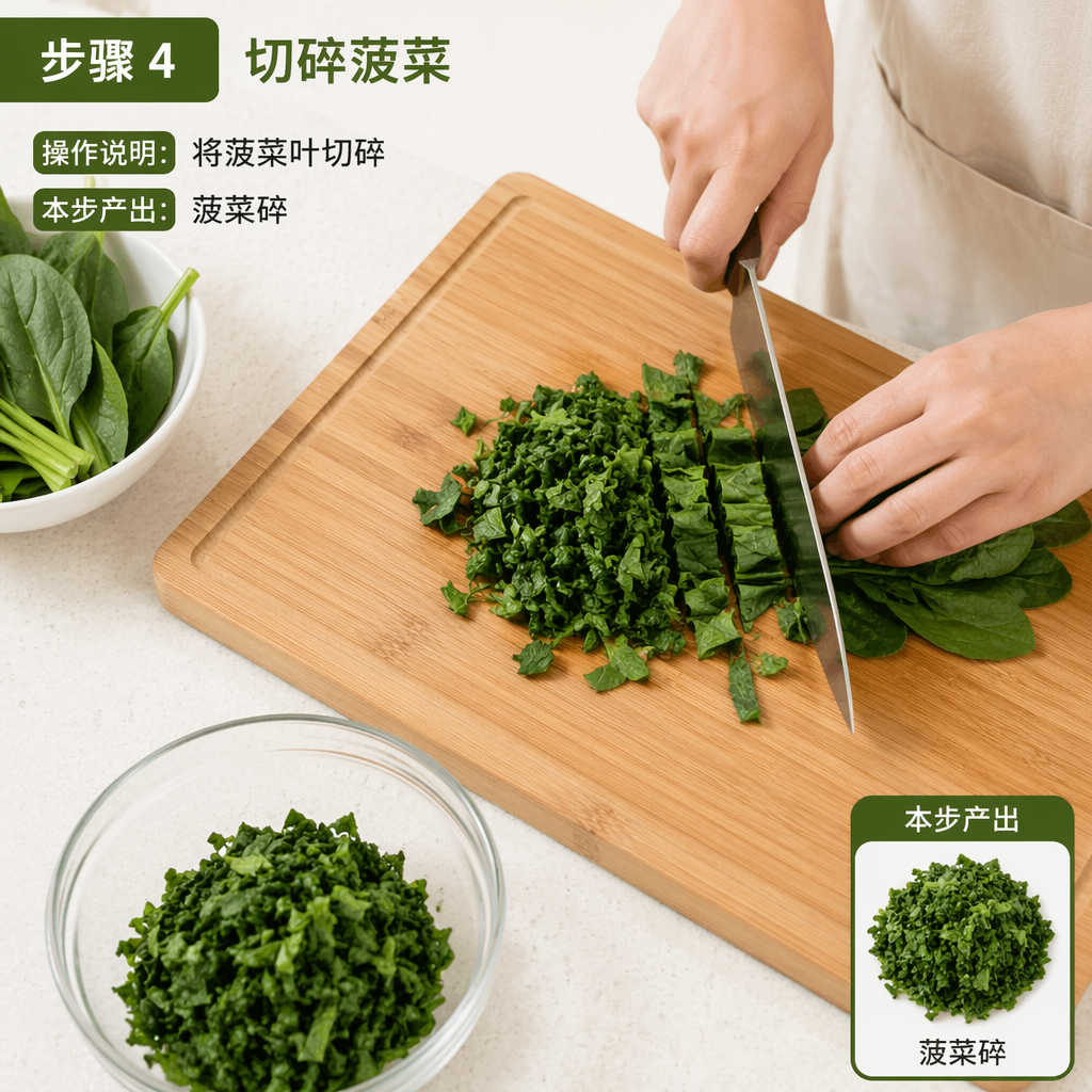 Step 4: Chop the Spinach