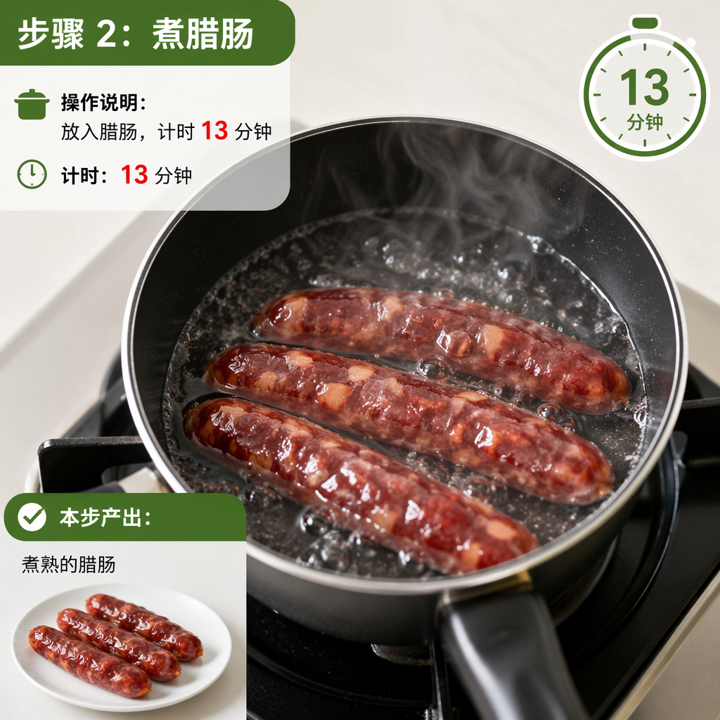 Step 2: Boil the Cured Sausage