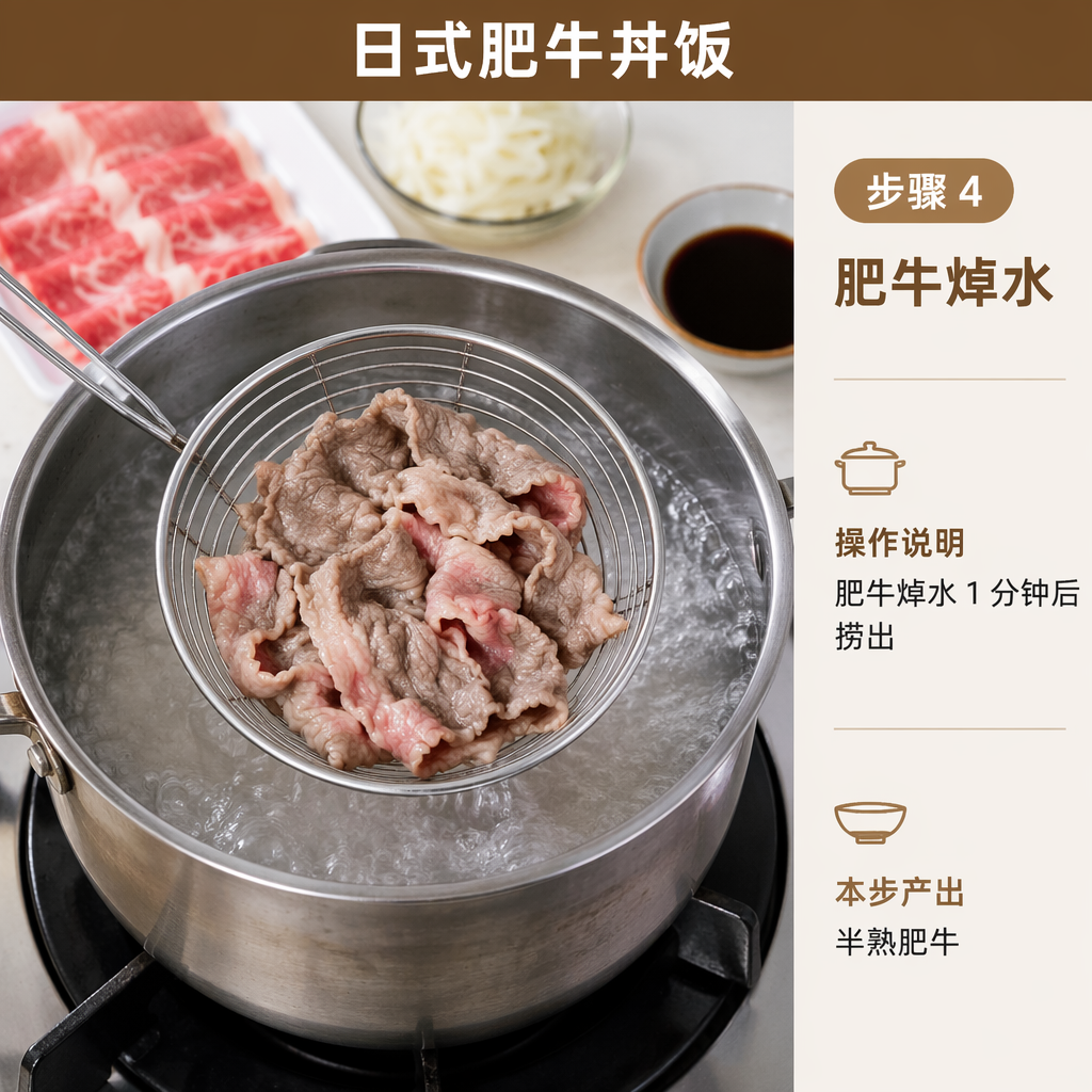 Step 4: Blanch the Beef Slices