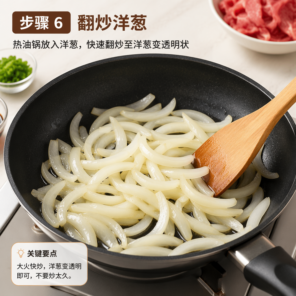 Step 6: Stir-fry the Onion