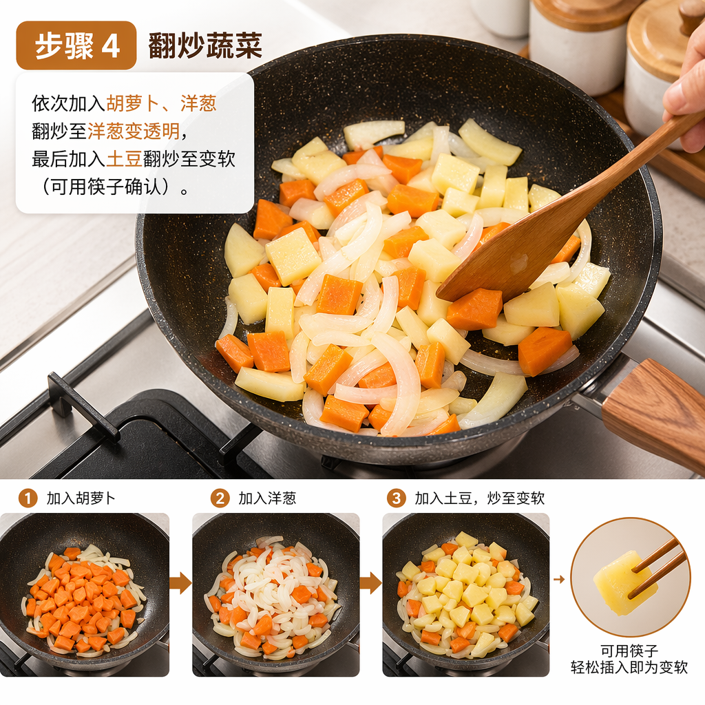 Step 4: Stir-Fry the Vegetables
