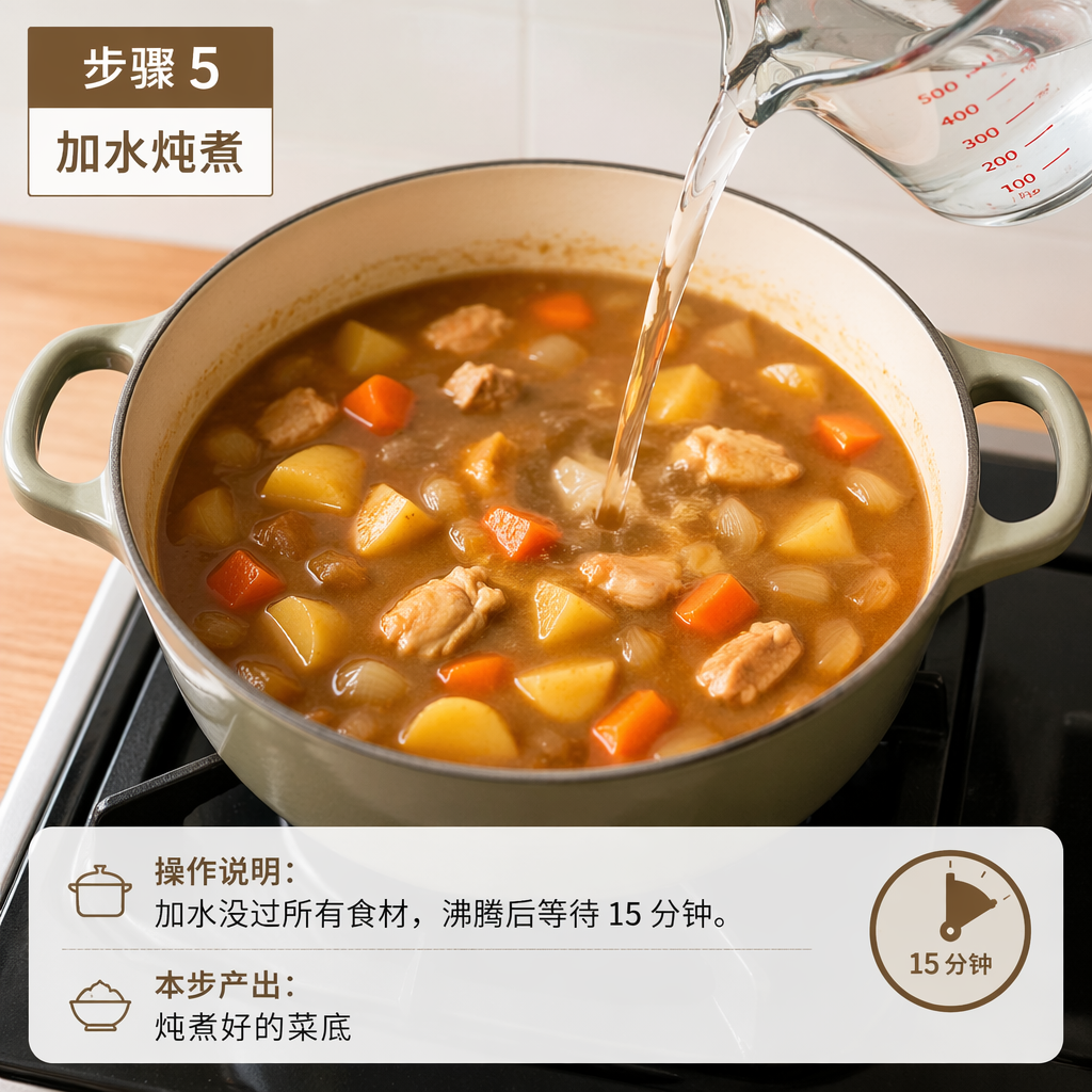Step 5: Add Water and Simmer