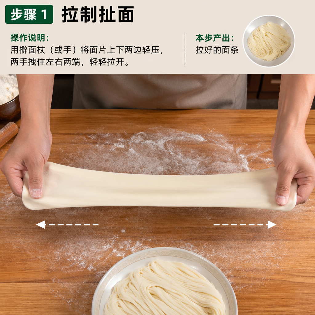 Step 1: Pull the Noodles