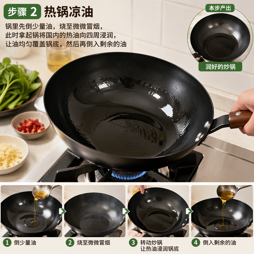 Step 2: Hot Wok, Cold Oil
