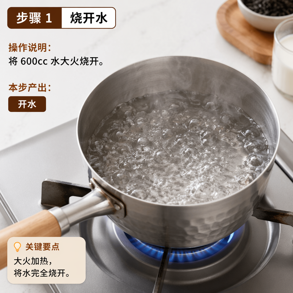 Step 1: Boil the water