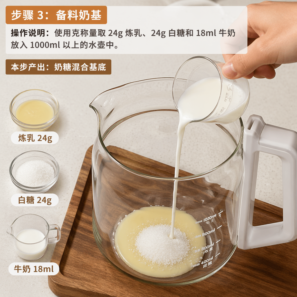 Step 3: Prepare the milk base