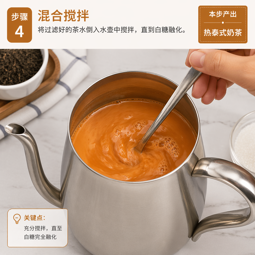 Step 4: Mix and stir