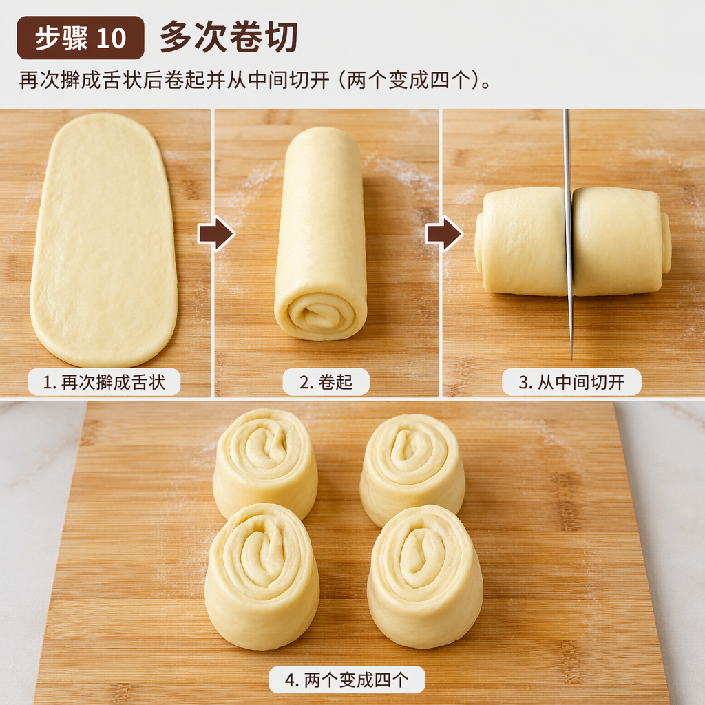 Step 10: Third Roll and Cut