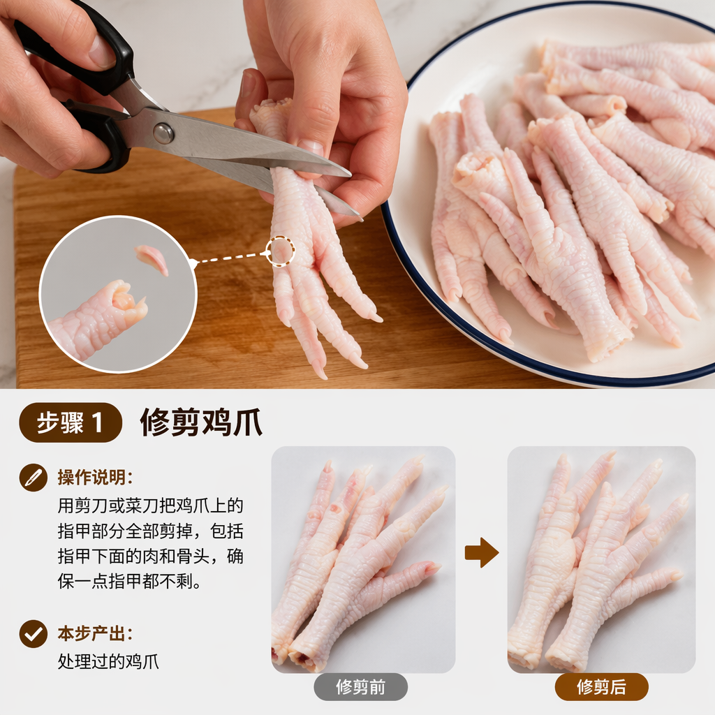 Step 1: Trim the Chicken Feet