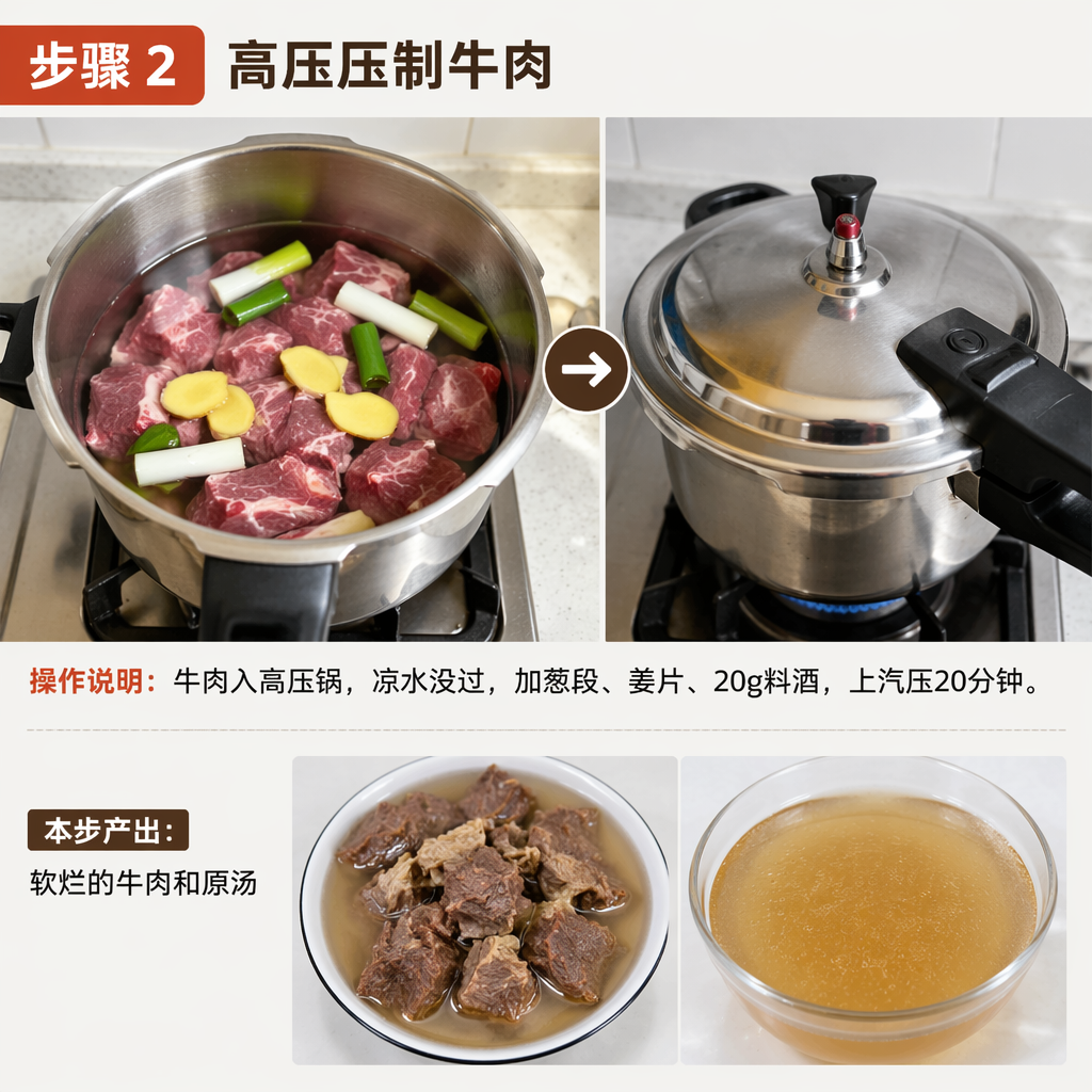 Step 2: Pressure Cook the Beef