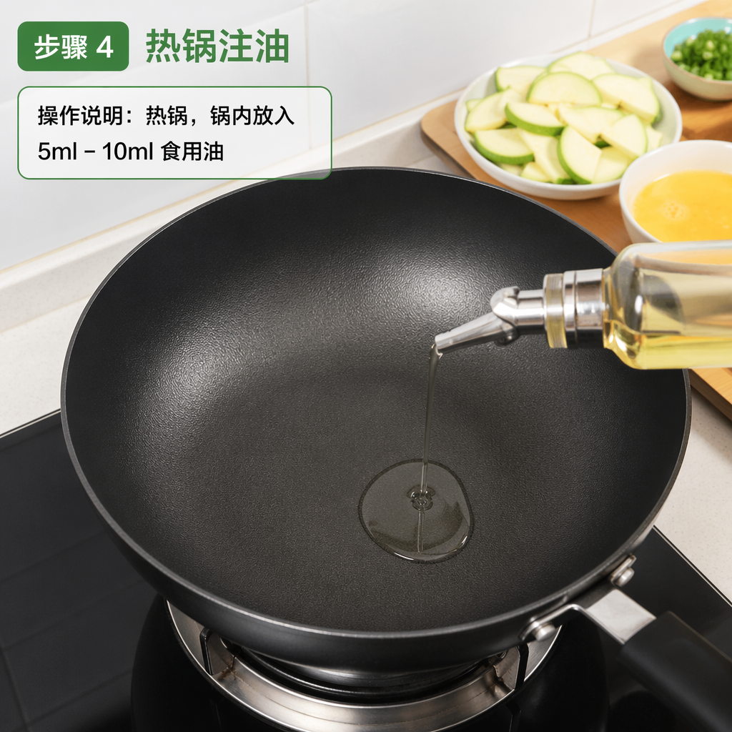 Step 4: Heat the Wok and Add Oil
