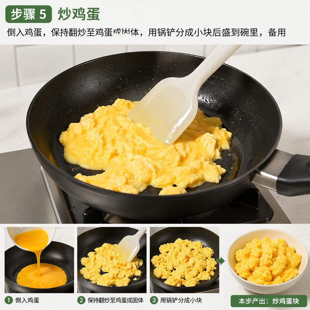 Step 5: Stir-Fry the Egg