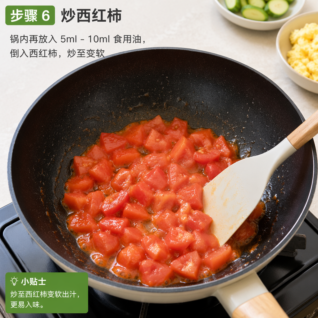 Step 6: Stir-Fry the Tomato