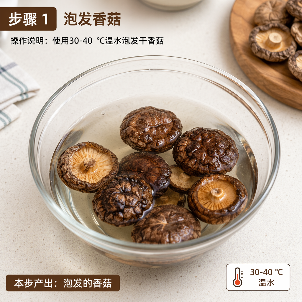 Step 1: Soak the Mushrooms