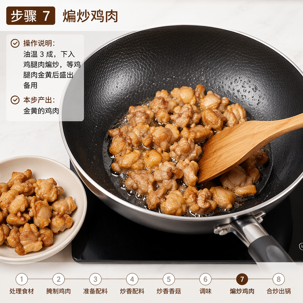 Step 7: Stir-Fry the Chicken