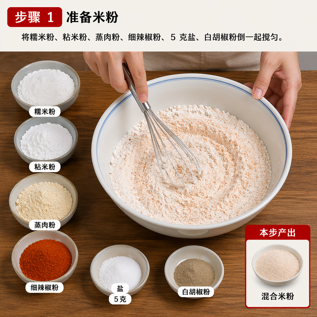 Step 1: Prepare the Rice Flour