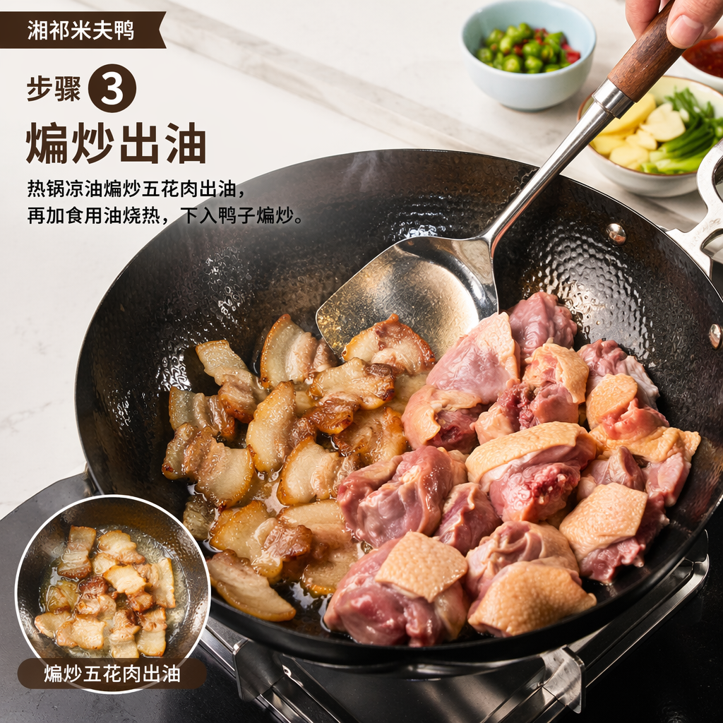 Step 3: Stir-Fry to Render the Fat