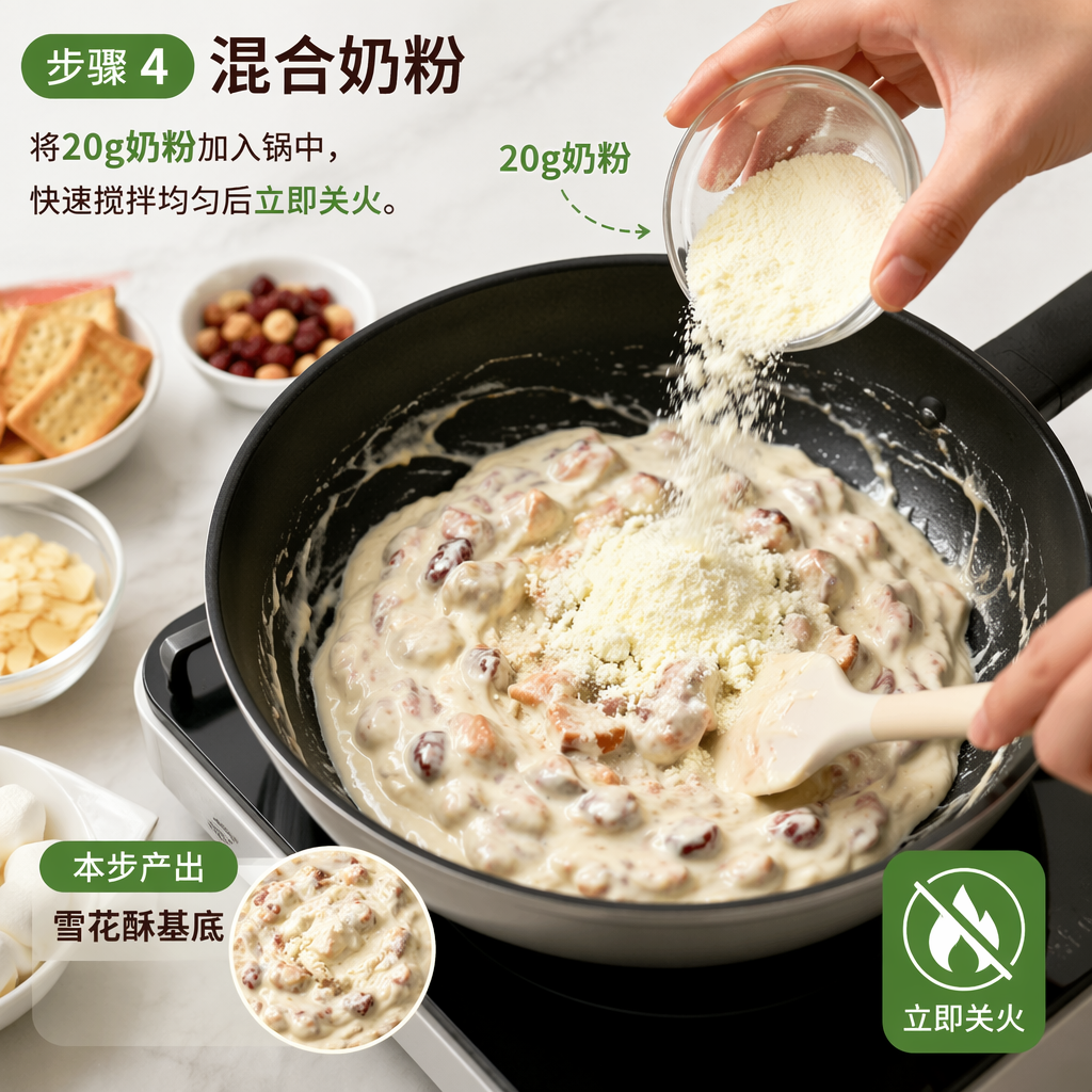 Step 4: Mix in the Milk Powder