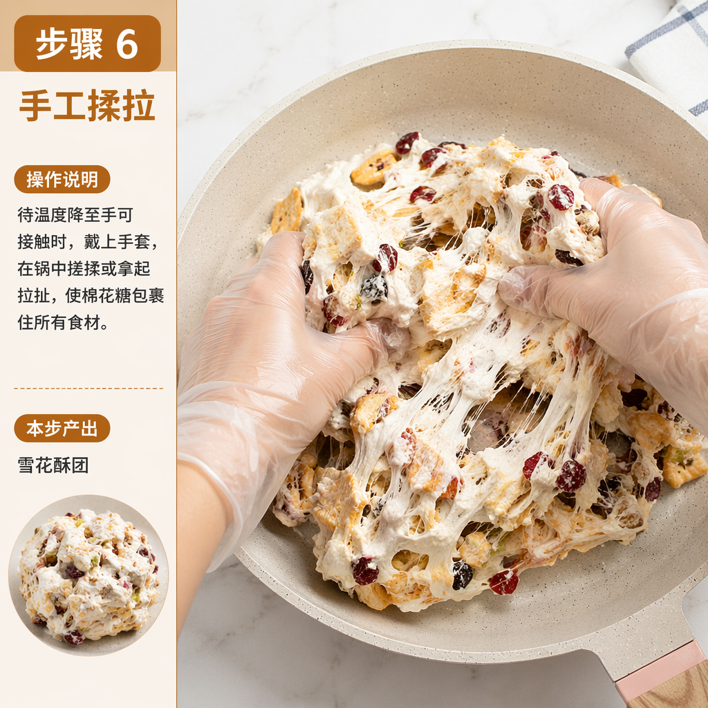 Step 6: Knead and Stretch by Hand