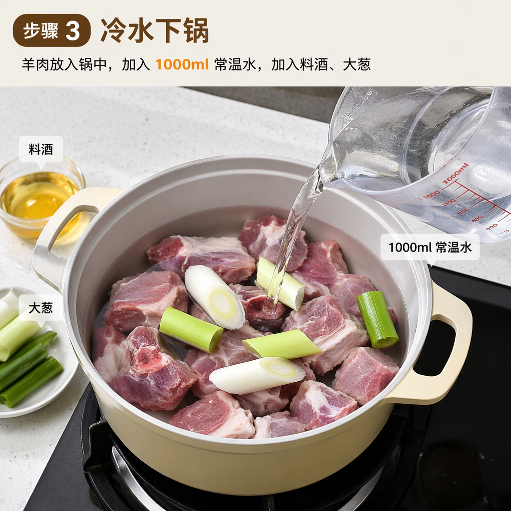 Step 3: Start with Cold Water