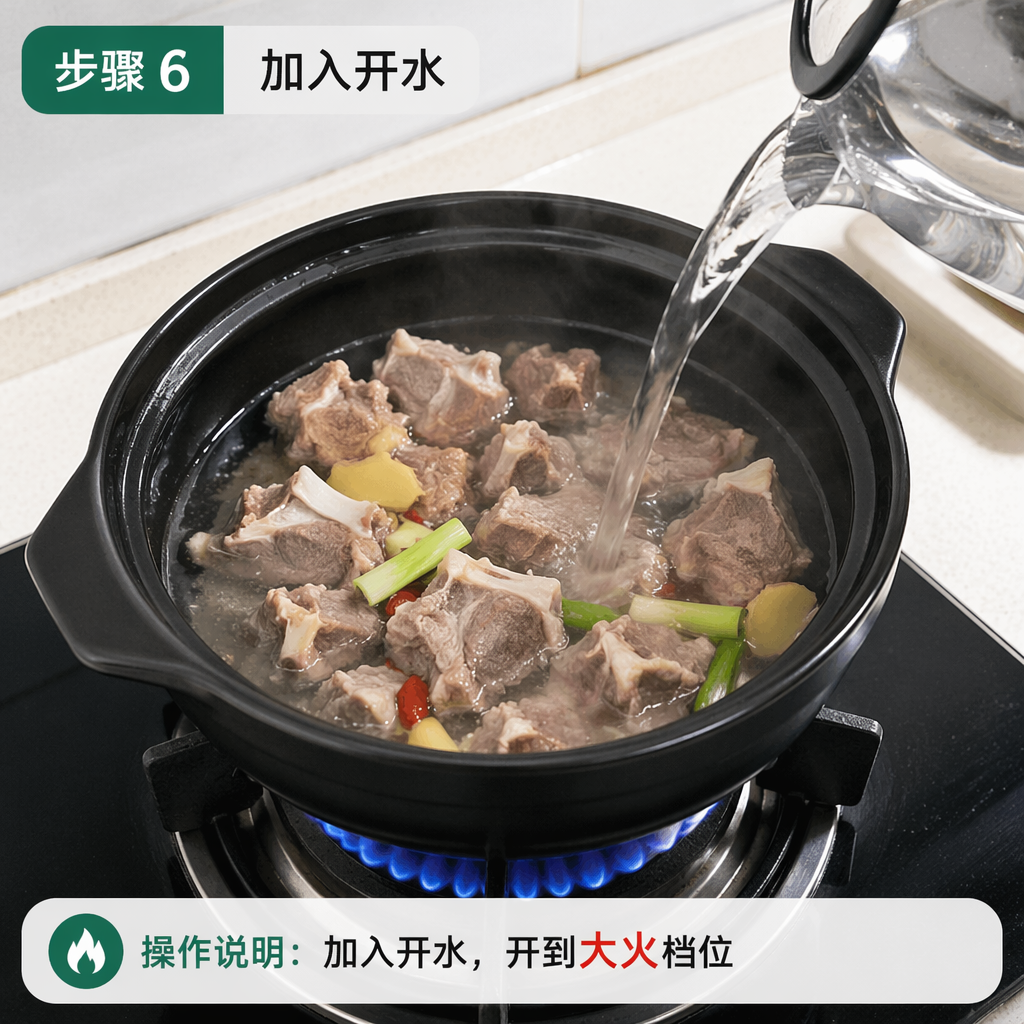 Step 6: Add Boiling Water