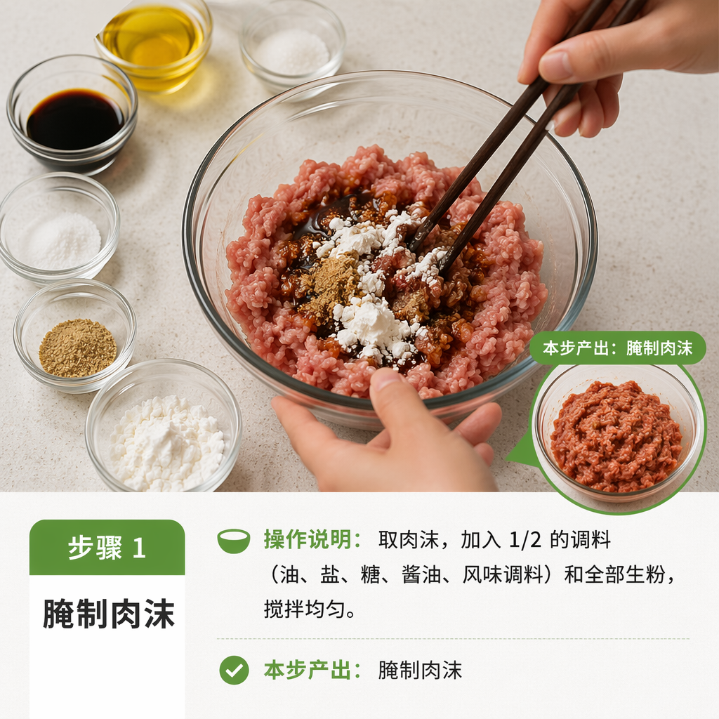 Step 1: Marinate the Minced Meat