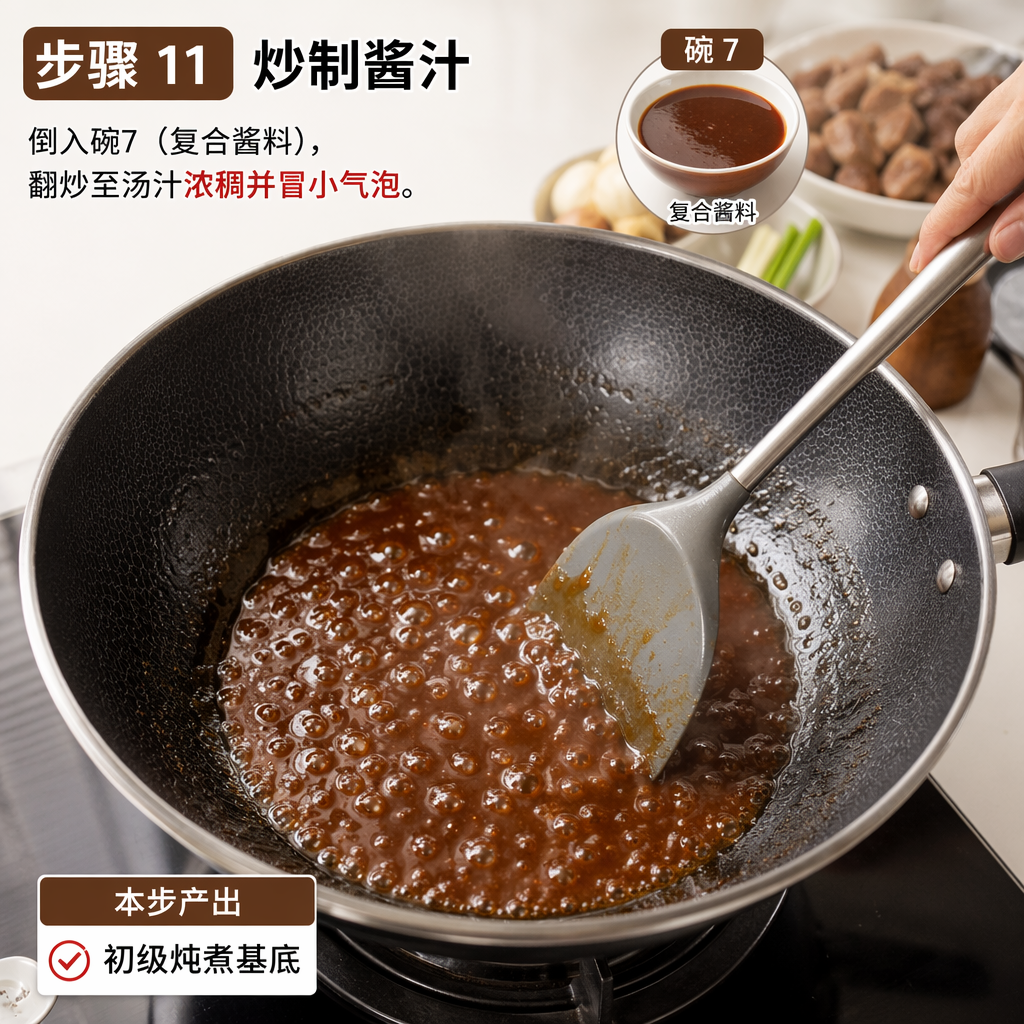 Step 11: Stir-Fry the Sauce