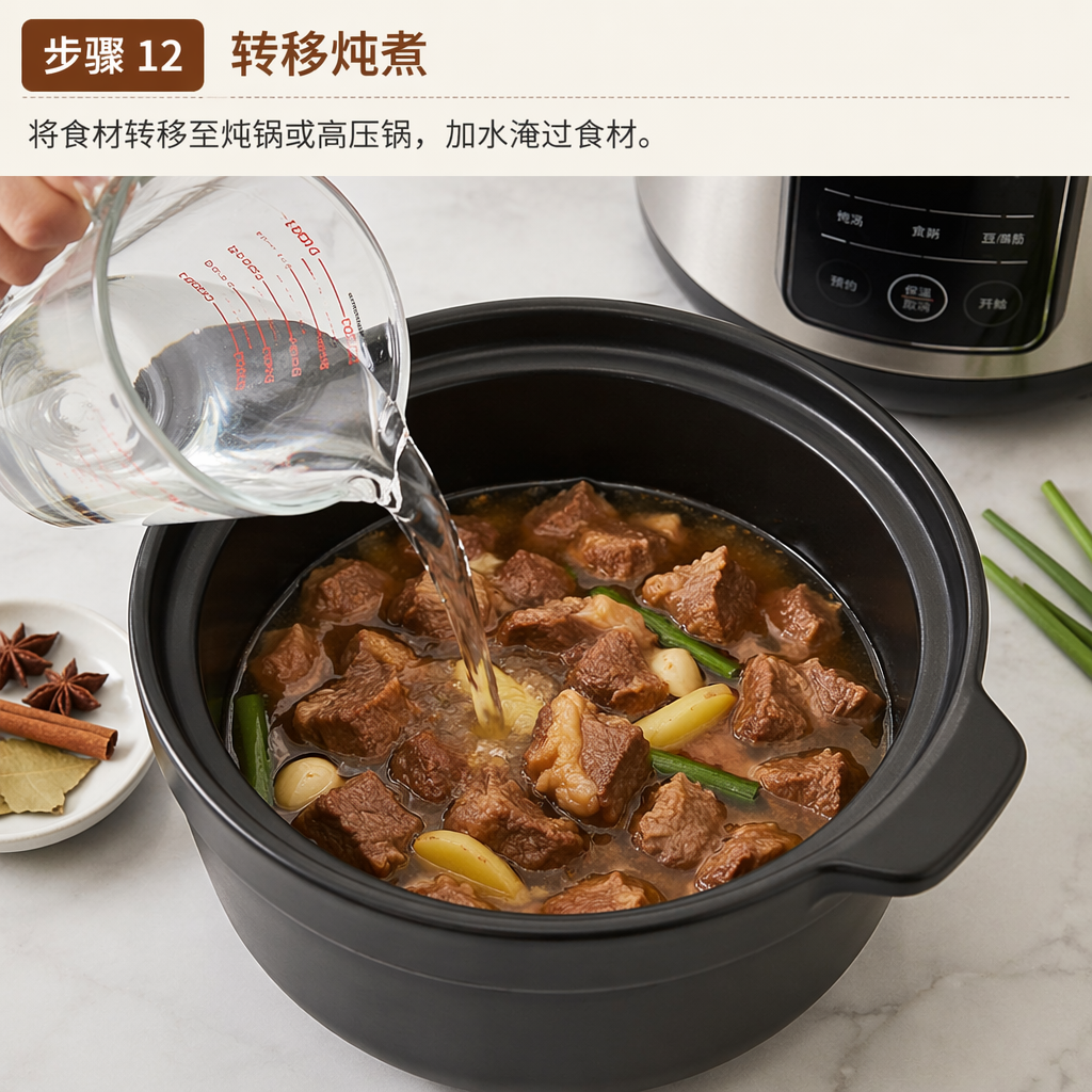 Step 12: Transfer for Braising