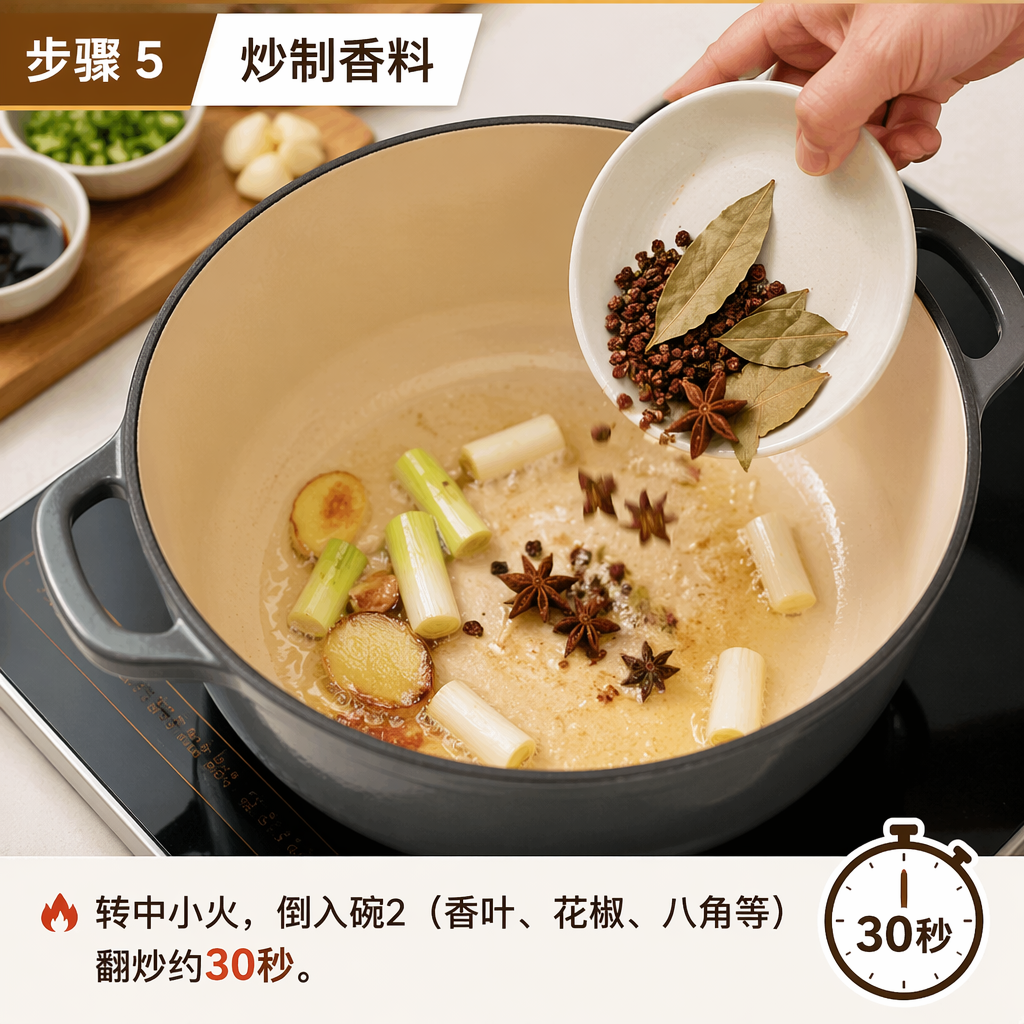 Step 5: Stir-Fry the Spices