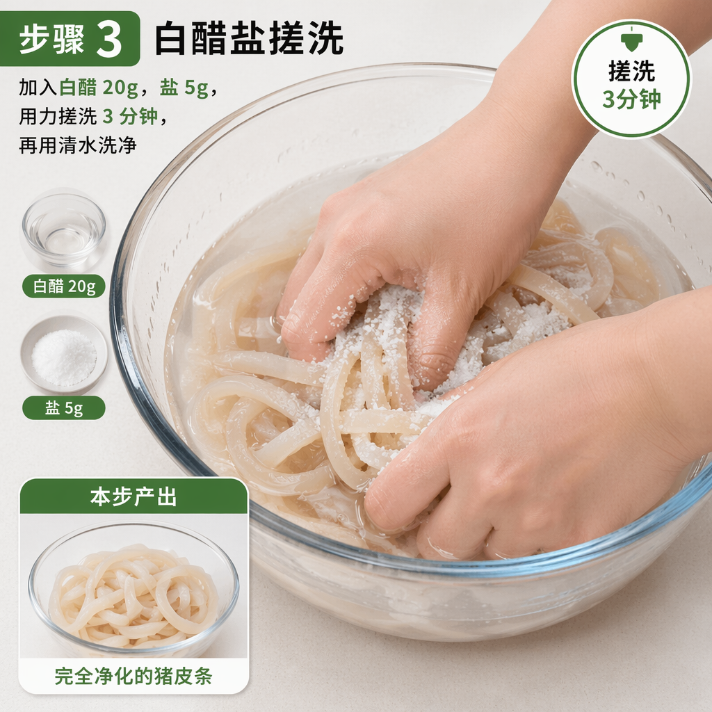 Step 3: Scrub with White Vinegar and Salt