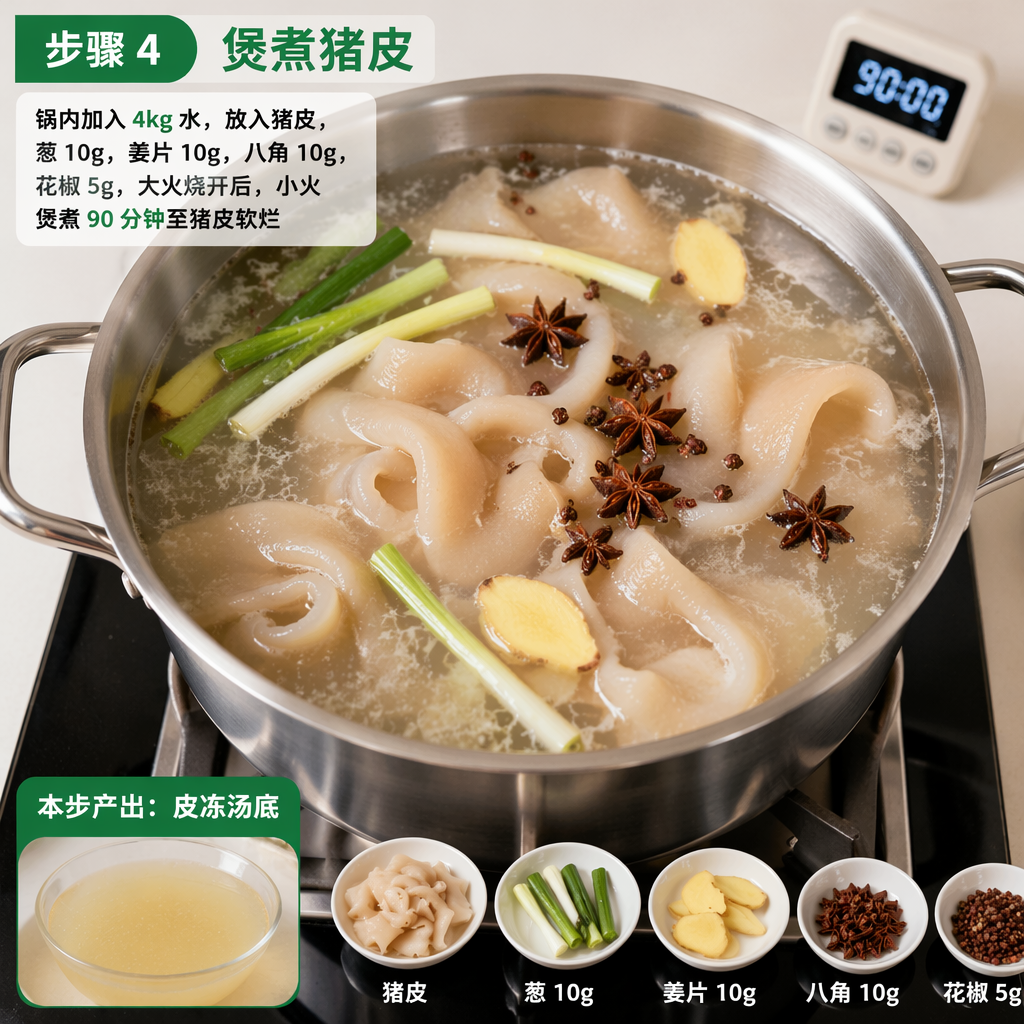 Step 4: Simmer the Pork Skin