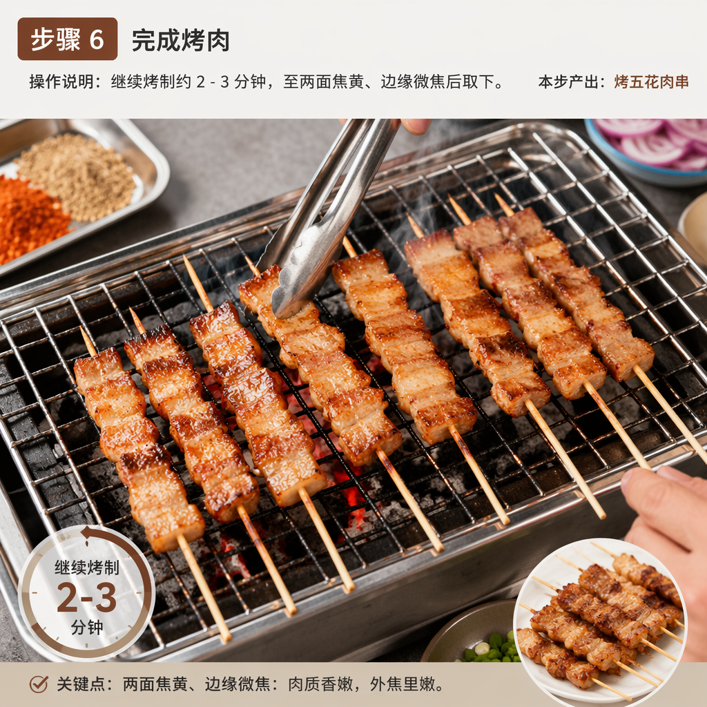 Step 6: Finish grilling the meat