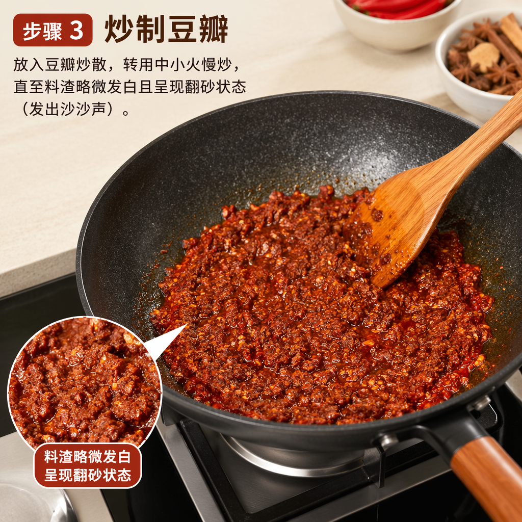 Step 3: Stir-Fry the Doubanjiang