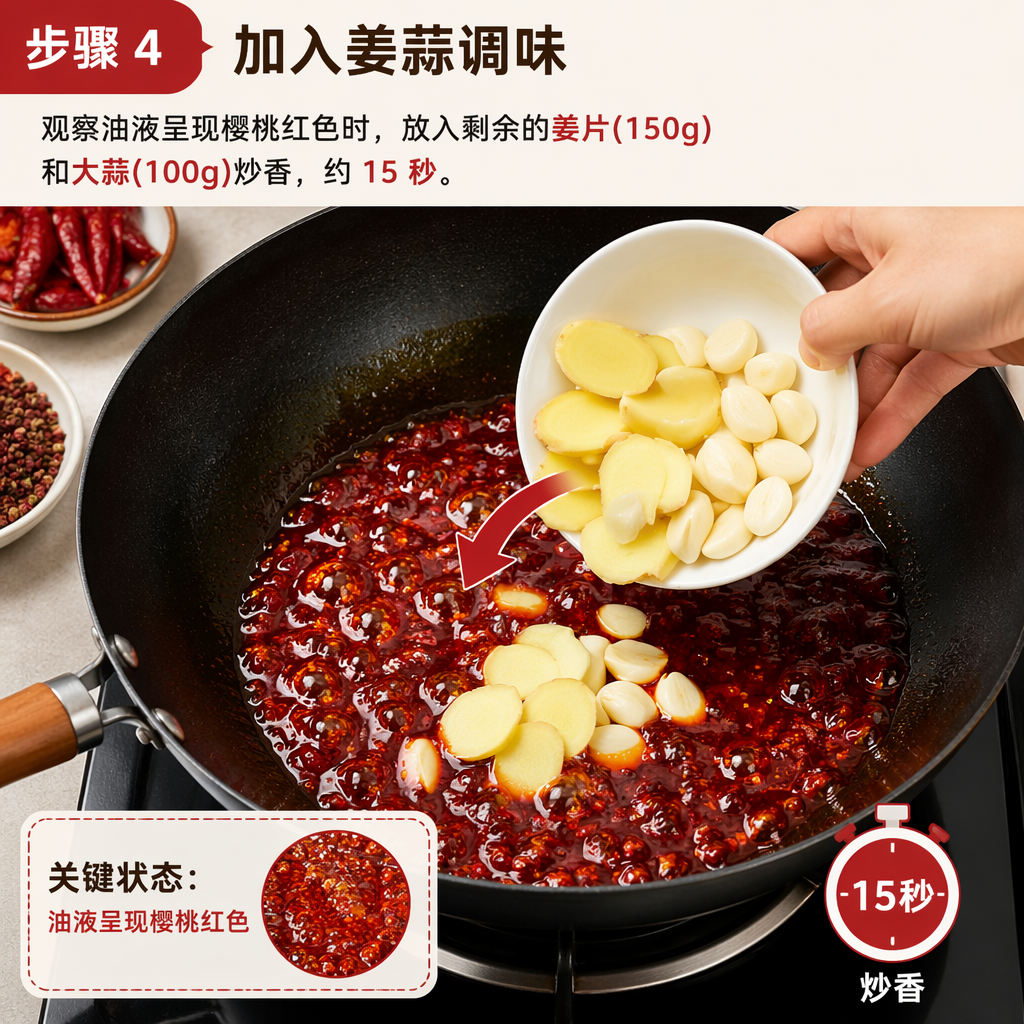 Step 4: Add Ginger and Garlic for Flavor