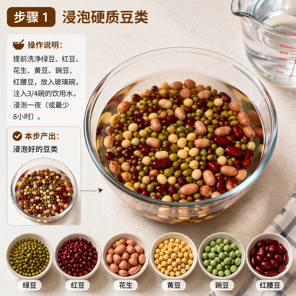 Step 1: Soak the Hard Beans