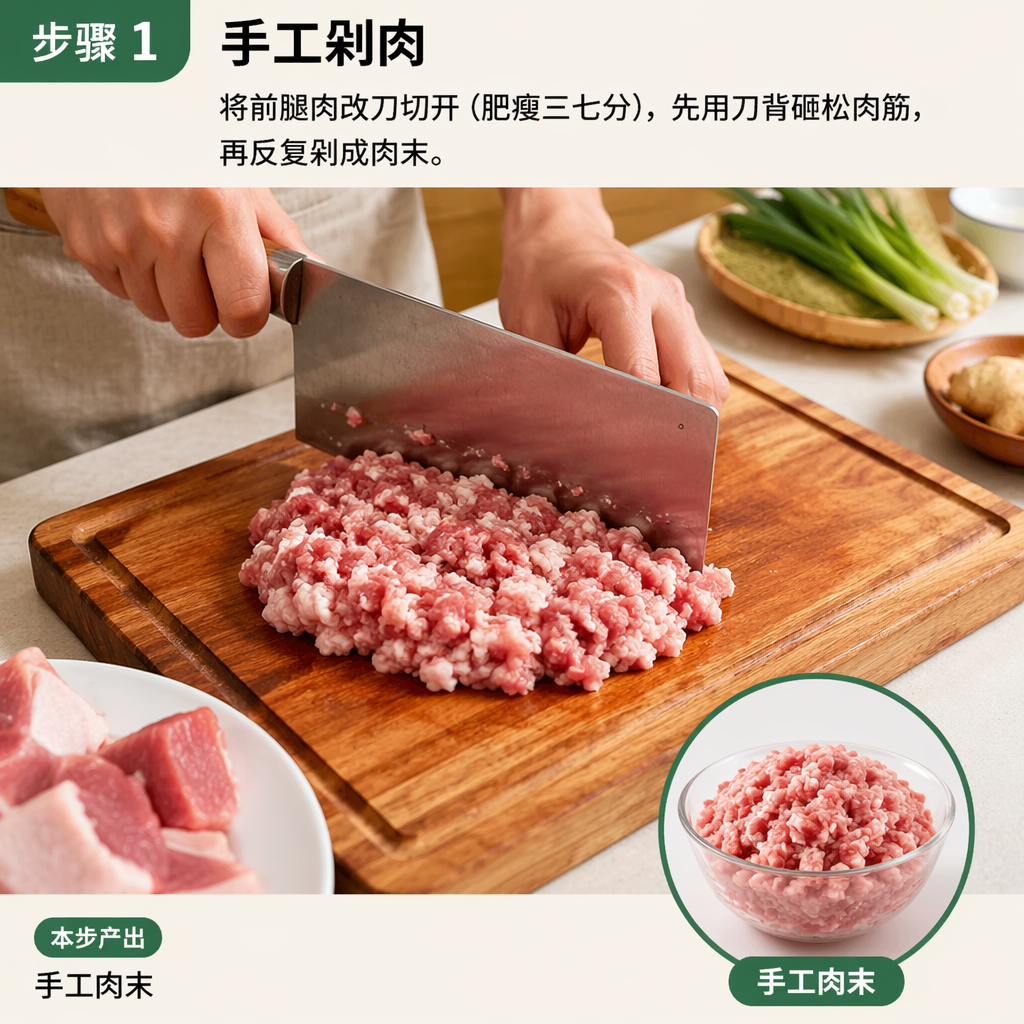 Step 1: Hand-Mince the Meat