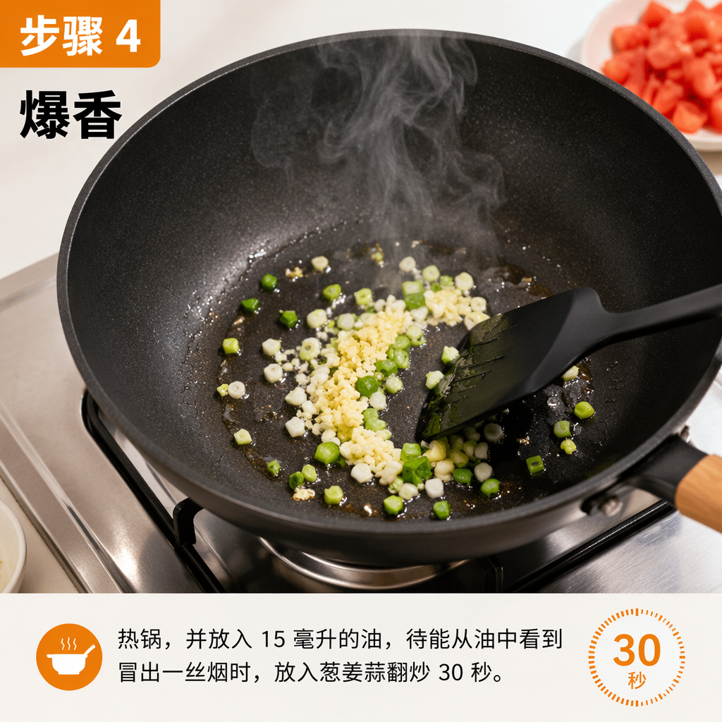Step 4: Sauté the aromatics