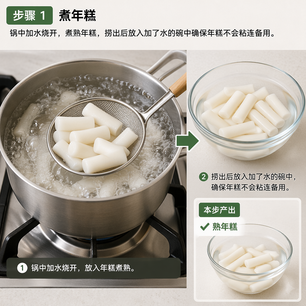 Step 1: Boil the Rice Cake
