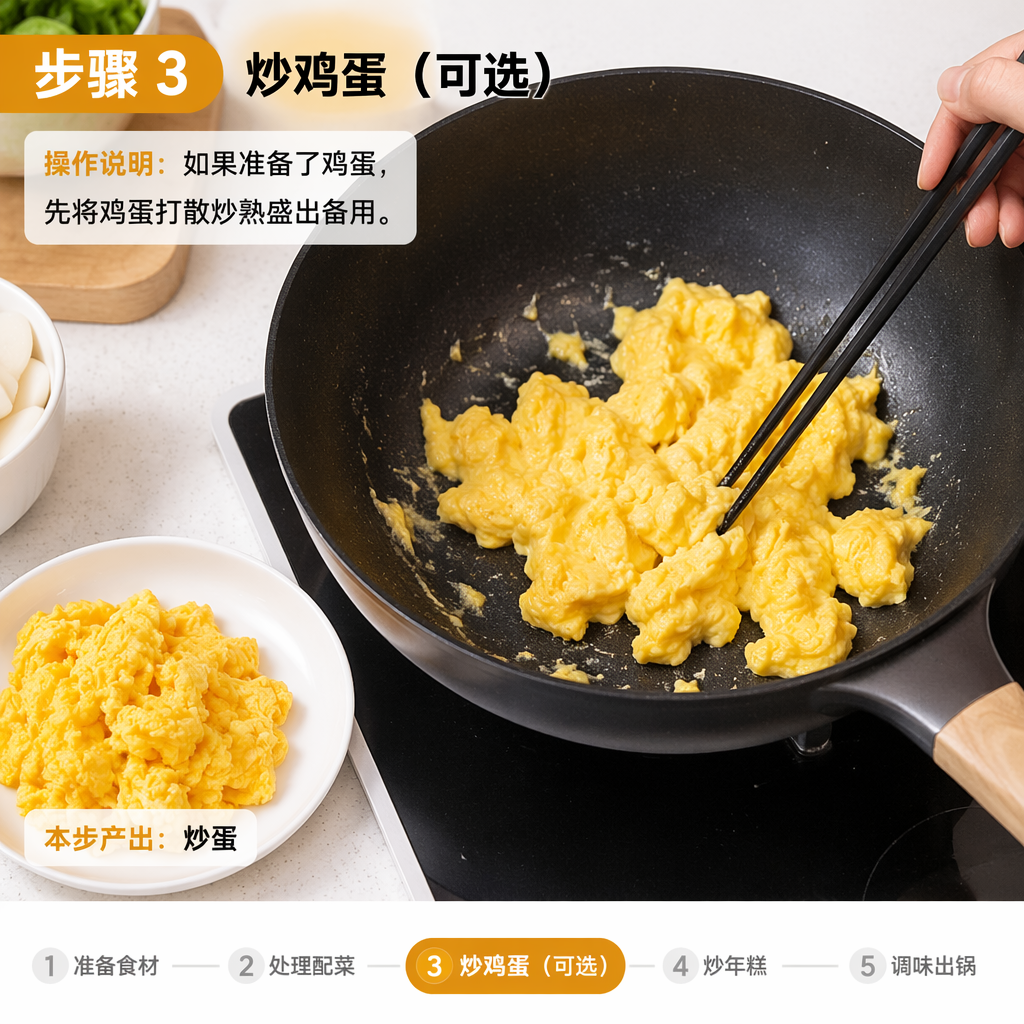 Step 3: Stir-Fry the Egg (Optional)